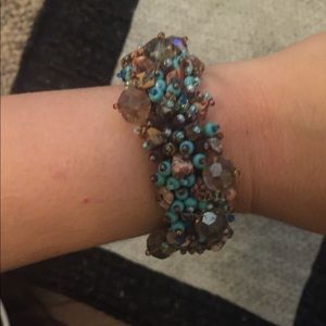 seed bead boho bohemian chic hippy vtg bracelet